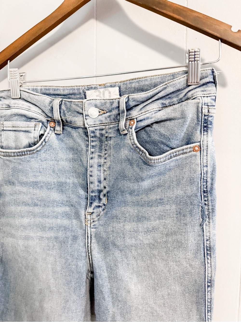 Free People We The Free Light Wash High-Rise Jeans - Picture 5 of 6